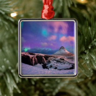 IJs en sneeuw Noordelijke hoogten, Kirkjufall Mo Metalen Ornament