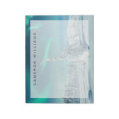 IJs en sneeuw | Noordelijke lichten, Lapland, Finl Notitieblok (Gedraaid)