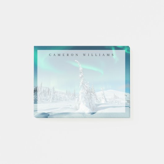 IJs en sneeuw | Noordelijke lichten, Lapland, Finl Post-it® Notes (Voorkant)