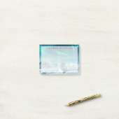 IJs en sneeuw | Noordelijke lichten, Lapland, Finl Post-it® Notes (Op bureau)