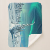 IJs en sneeuw | Noordelijke lichten, Lapland, Finl Sherpa Deken (Voorkant)