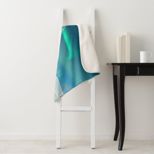 IJs en sneeuw | Noordelijke lichten, Lapland, Finl Sherpa Deken (In situ)