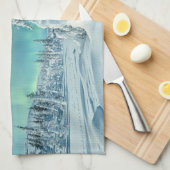 IJs en sneeuw | Noordelijke lichten, Lapland, Finl Theedoek (Quarter Fold)