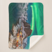 IJs en sneeuw | Noordelijke Lichten, Noorwegen Sherpa Deken (Voorkant)