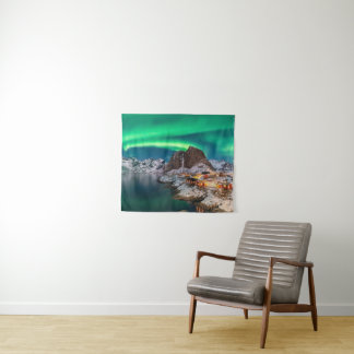 IJs en sneeuw | Noordelijke Lichten, Noorwegen Wandkleed