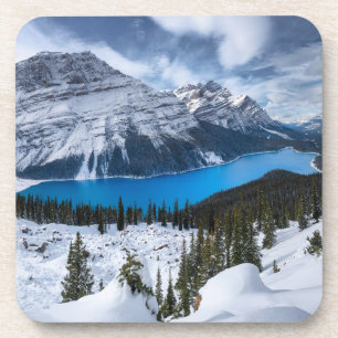 IJs en sneeuw   Peyto Lake, Canadees Rockies Bier Onderzetter