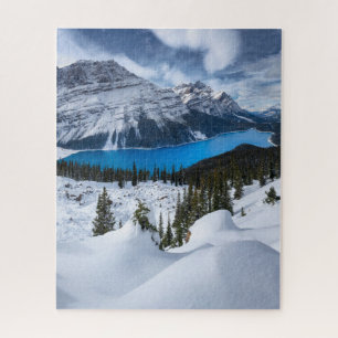 IJs en sneeuw   Peyto Lake, Canadees Rockies Legpuzzel
