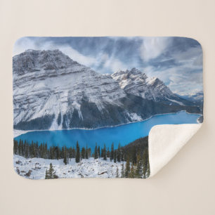 IJs en sneeuw Peyto Lake, Canadees Rockies Sherpa Deken