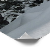 IJs en sneeuw | Pine Woodland, Oostenrijk Poster (Hoek)