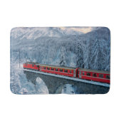 IJs en sneeuw | Red Bernina Express Train Zwitserl Badmat (Voorkant)