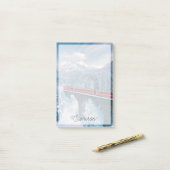 IJs en sneeuw | Red Bernina Express Train Zwitserl Post-it® Notes (Op bureau)