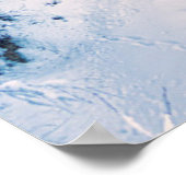 IJs en sneeuw | Red Bernina Express Train Zwitserl Poster (Hoek)