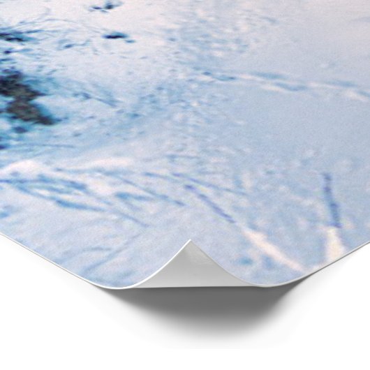 IJs en sneeuw | Red Bernina Express Train Zwitserl Poster (Hoek)