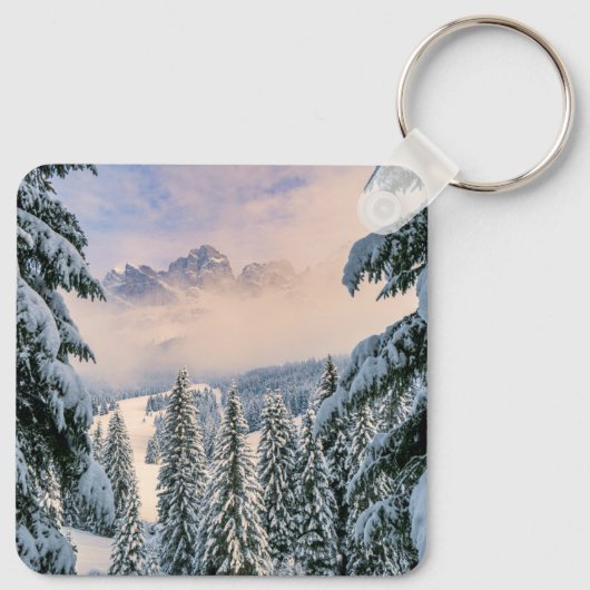 IJs en sneeuw | Rosengarten, Duitsland Sleutelhanger (Achterkant)