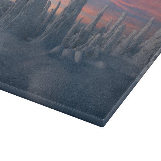 IJs en sneeuw | Sneeuwwerende bomen, Lapland, Finl Snijplank (Hoek)