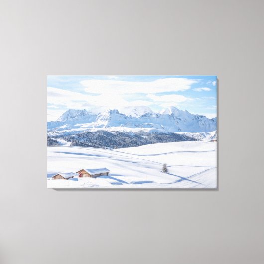 IJs en sneeuw | Snowscape European Alps, Italië Canvas Afdruk (Voorkant)