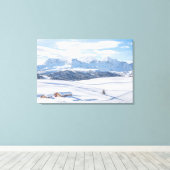 IJs en sneeuw | Snowscape European Alps, Italië Canvas Afdruk (Insitu (Houten vloer))