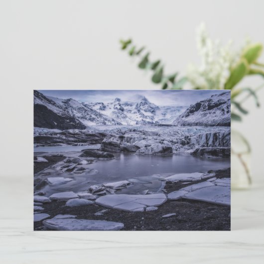 IJs en sneeuw | Sólheimajökull Glacier, IJsland Bedankkaart (Staand voorkant)
