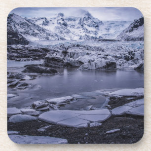 IJs en sneeuw Sólheimajökull Glacier, IJsland Bier Onderzetter