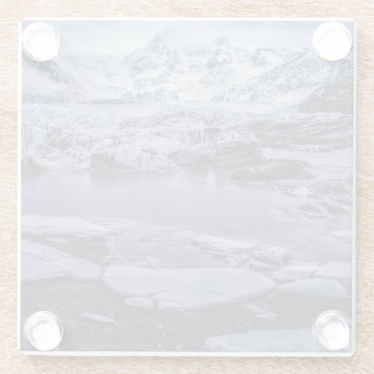 IJs en sneeuw | Sólheimajökull Glacier, IJsland Glazen Onderzetter (Achterkant)
