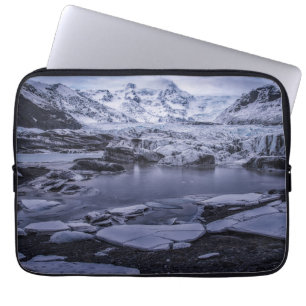 IJs en sneeuw Sólheimajökull Glacier, IJsland Laptop Sleeve