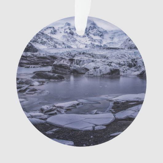 IJs en sneeuw | Sólheimajökull Glacier, IJsland Ornament (voorkant)