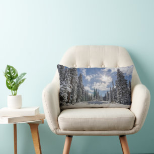 IJs en sneeuw Sunrise Snow Alberta, Canada Kussen