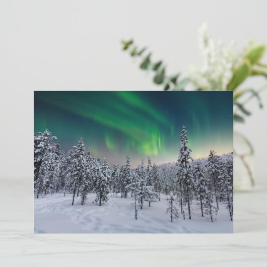 IJs en sneeuw | Winterlandschap in Finland Bedankkaart (Staand voorkant)