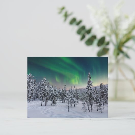 IJs en sneeuw | Winterlandschap in Finland Briefkaart (Staand voorkant)
