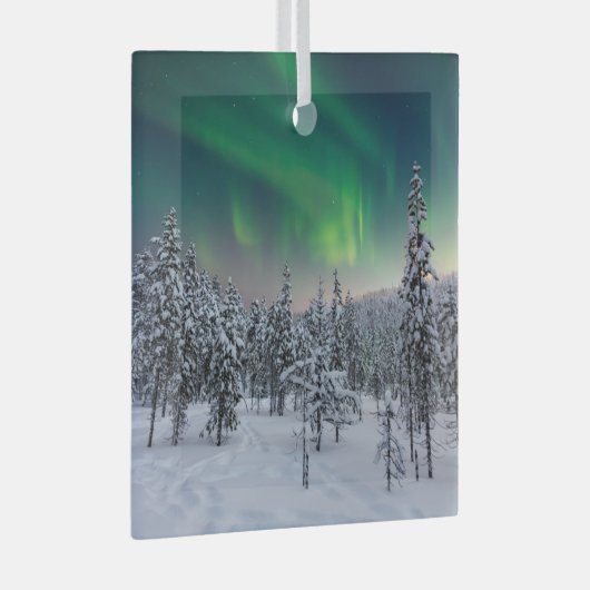 IJs en sneeuw | Winterlandschap in Finland Glas Ornament (Voorkant Rechts)