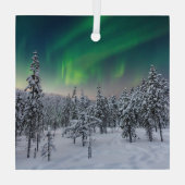 IJs en sneeuw | Winterlandschap in Finland Glas Ornament (Achterkant)