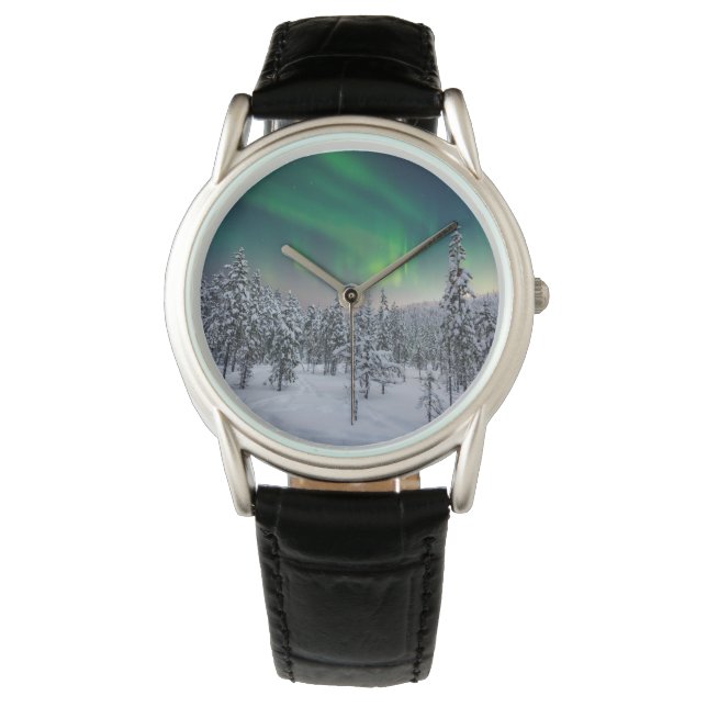 IJs en sneeuw | Winterlandschap in Finland Horloge (Voorkant)