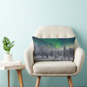 IJs en sneeuw Winterlandschap in Finland Kussen