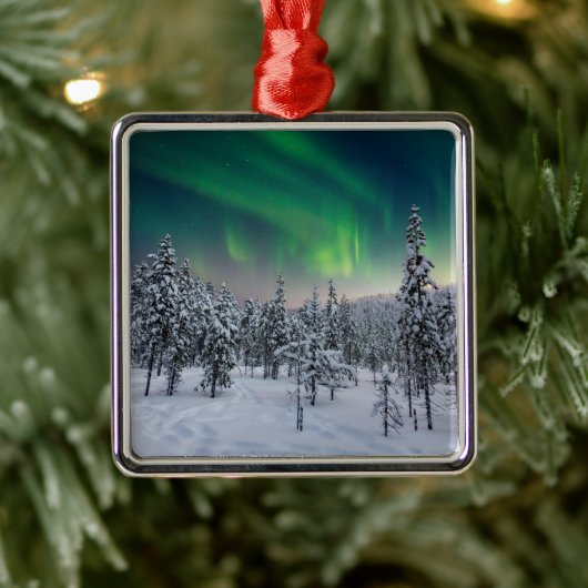 IJs en sneeuw | Winterlandschap in Finland Metalen Ornament (Boom)