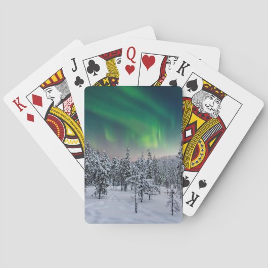 IJs en sneeuw | Winterlandschap in Finland Pokerkaarten (Achterkant)