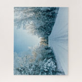 IJs en sneeuw | Winterweg Rusland, Siberië Legpuzzel (Verticaal)