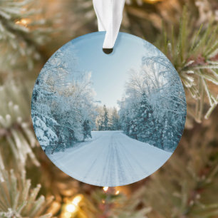 IJs en sneeuw   Winterweg Rusland, Siberië Ornament