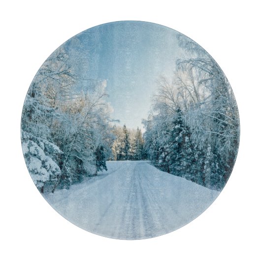 IJs en sneeuw | Winterweg Rusland, Siberië Snijplank (Voorkant)