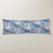 IJs en Sneeuwen, blauw kerstpatroon Lichaamskussen (Achterkant)