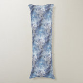 IJs en Sneeuwen, blauw kerstpatroon Lichaamskussen (Voorkant Verticaal)