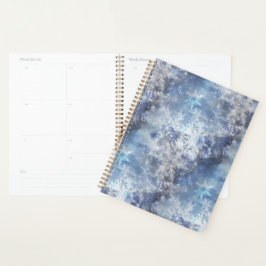 IJs en Sneeuwen, blauw kerstpatroon Planner