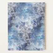 IJs en Sneeuwen, blauw kerstpatroon Planner (Achterkant)