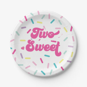 IJs en taart Twee Sweet 2e verjaardag Papieren Bordje