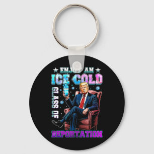Ijs Geniet Van Een Ijs Koud Glas Deportatie 5 Sleutelhanger