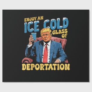 IJS Geniet van een ijskoud glas deportatie Cadeaupapier