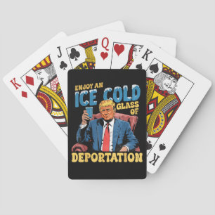 IJS Geniet van een ijskoud glas deportatie Pokerkaarten