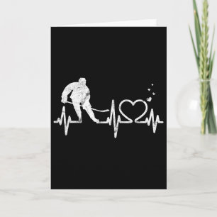 Ijs Hockey Hart Valentijnsdag Hartslag Jongens Mei Kaart