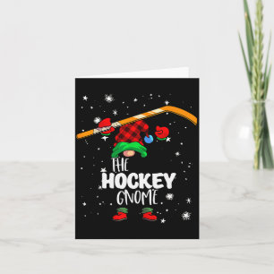 Ijs Hockey Kabouter Rood Buffalo Plaid Overeenkome Kaart