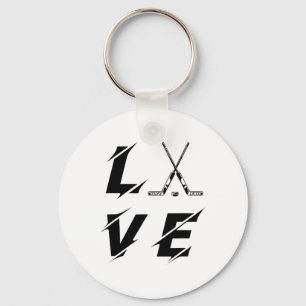 Ijs Hockey Liefde Sticks Grappige Ijs Hockey Spele Sleutelhanger