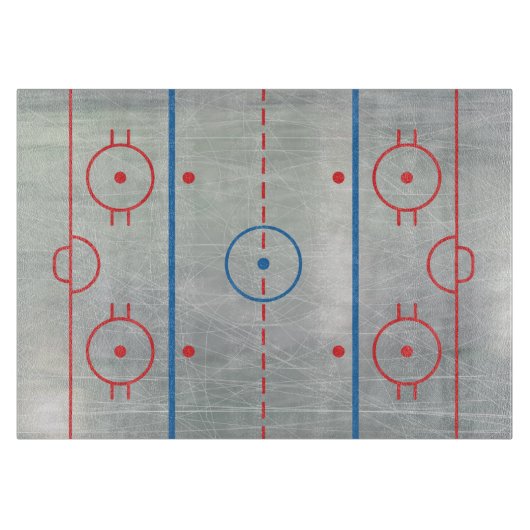 (IJs) Hockey Rink Ice Cutting Board Snijplank (Voorkant)